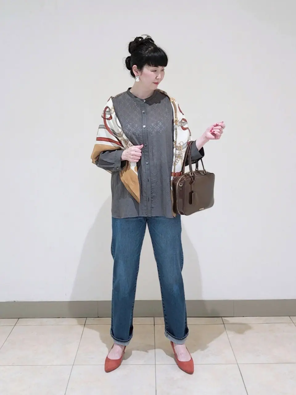 J.PRESS LADIES L スタッフ コーディネート画像