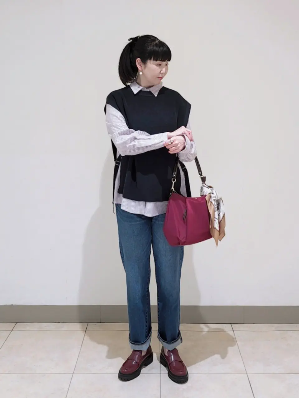 J.PRESS LADIES L スタッフ コーディネート画像
