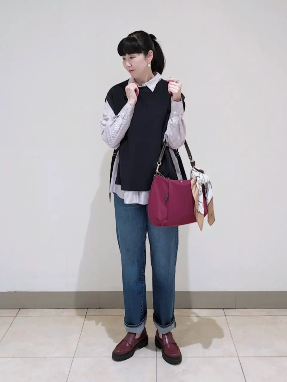 J.PRESS LADIES L スタッフ コーディネート画像