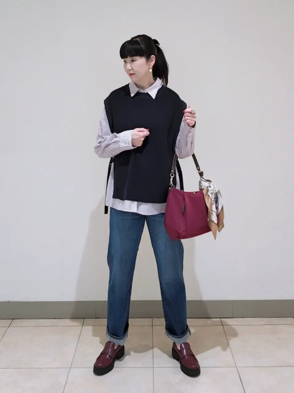 J.PRESS LADIES L スタッフ コーディネート画像