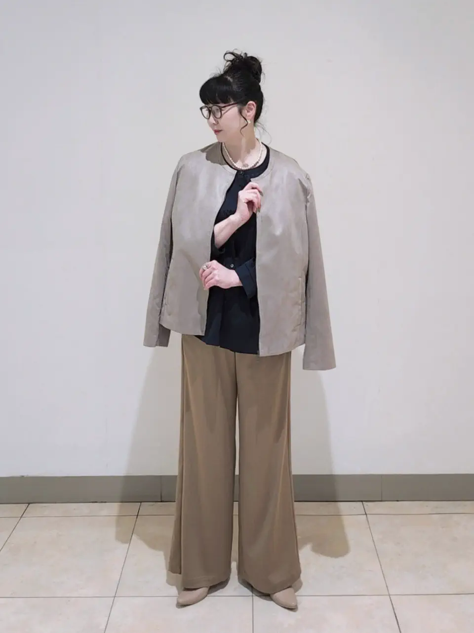 J.PRESS LADIES L スタッフ コーディネート画像