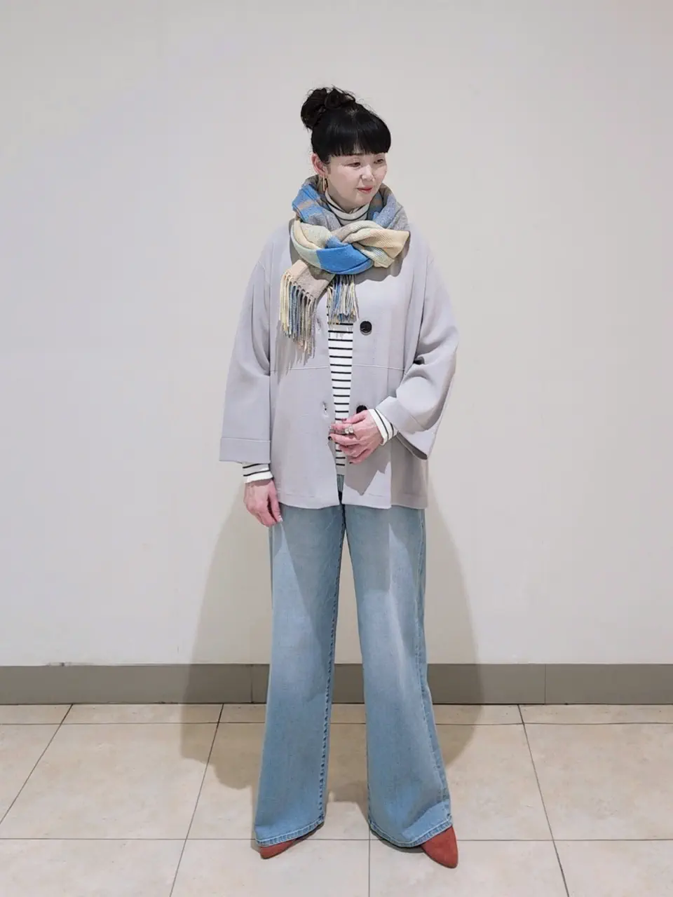 J.PRESS LADIES L スタッフ コーディネート画像