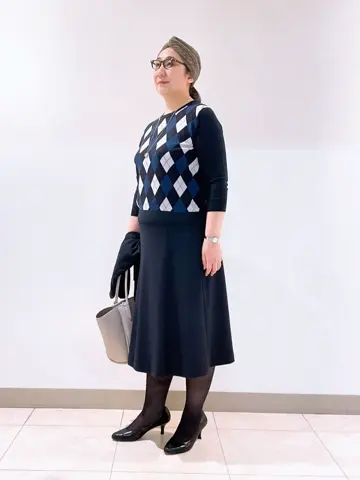 J.PRESS LADIES L スタッフ コーディネート画像