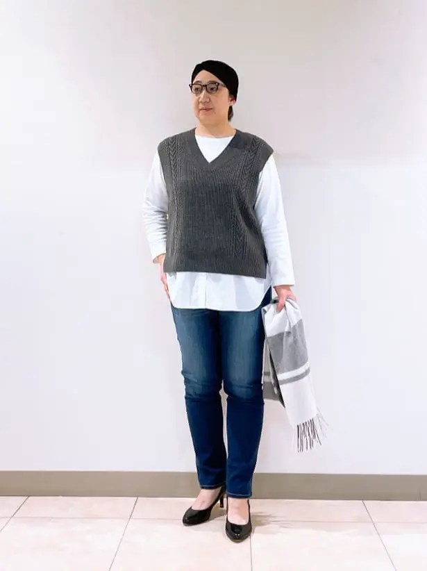 J.PRESS LADIES L スタッフ コーディネート画像