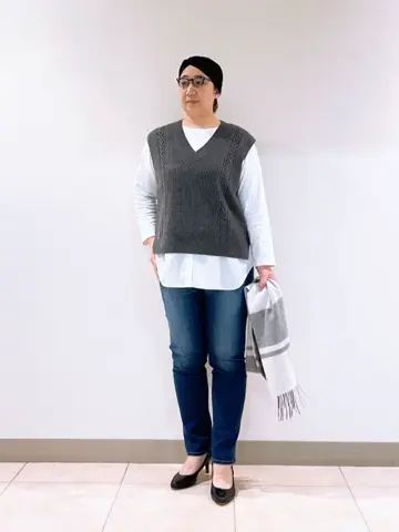 J.PRESS LADIES L スタッフ コーディネート画像