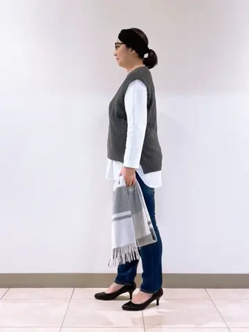 J.PRESS LADIES L スタッフ コーディネート画像