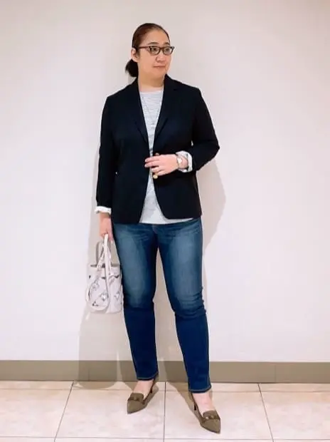 J.PRESS LADIES L スタッフ コーディネート画像