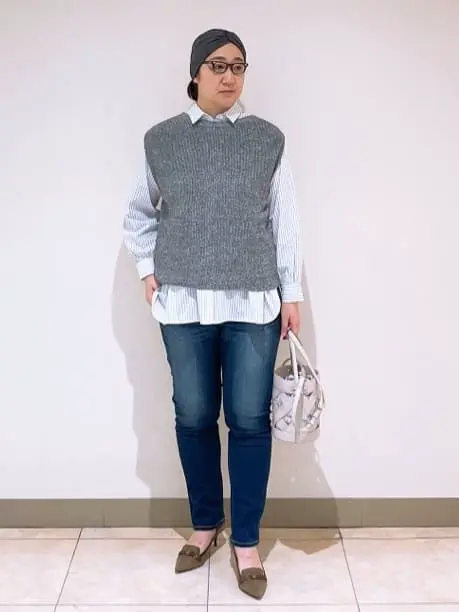 J.PRESS LADIES L スタッフ コーディネート画像