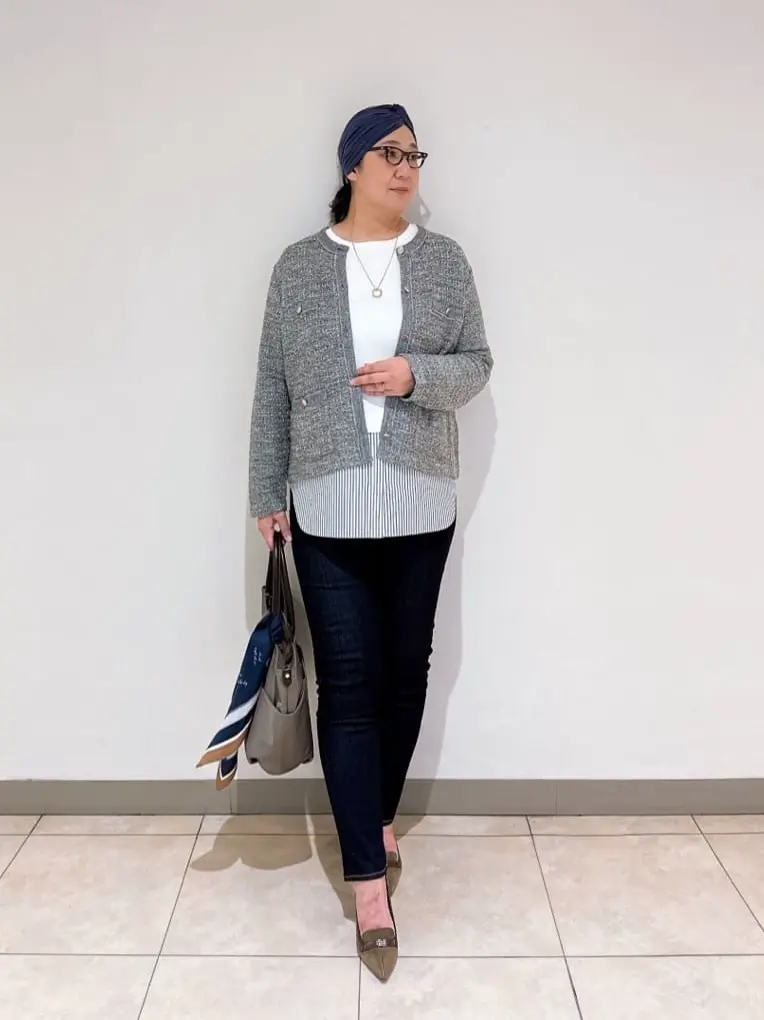 J.PRESS LADIES L スタッフ コーディネート画像