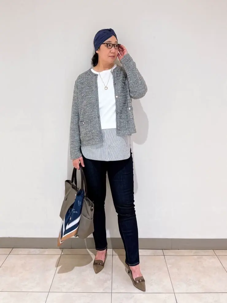 J.PRESS LADIES L スタッフ コーディネート画像