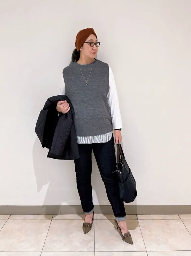 J.PRESS LADIES L スタッフ コーディネート画像