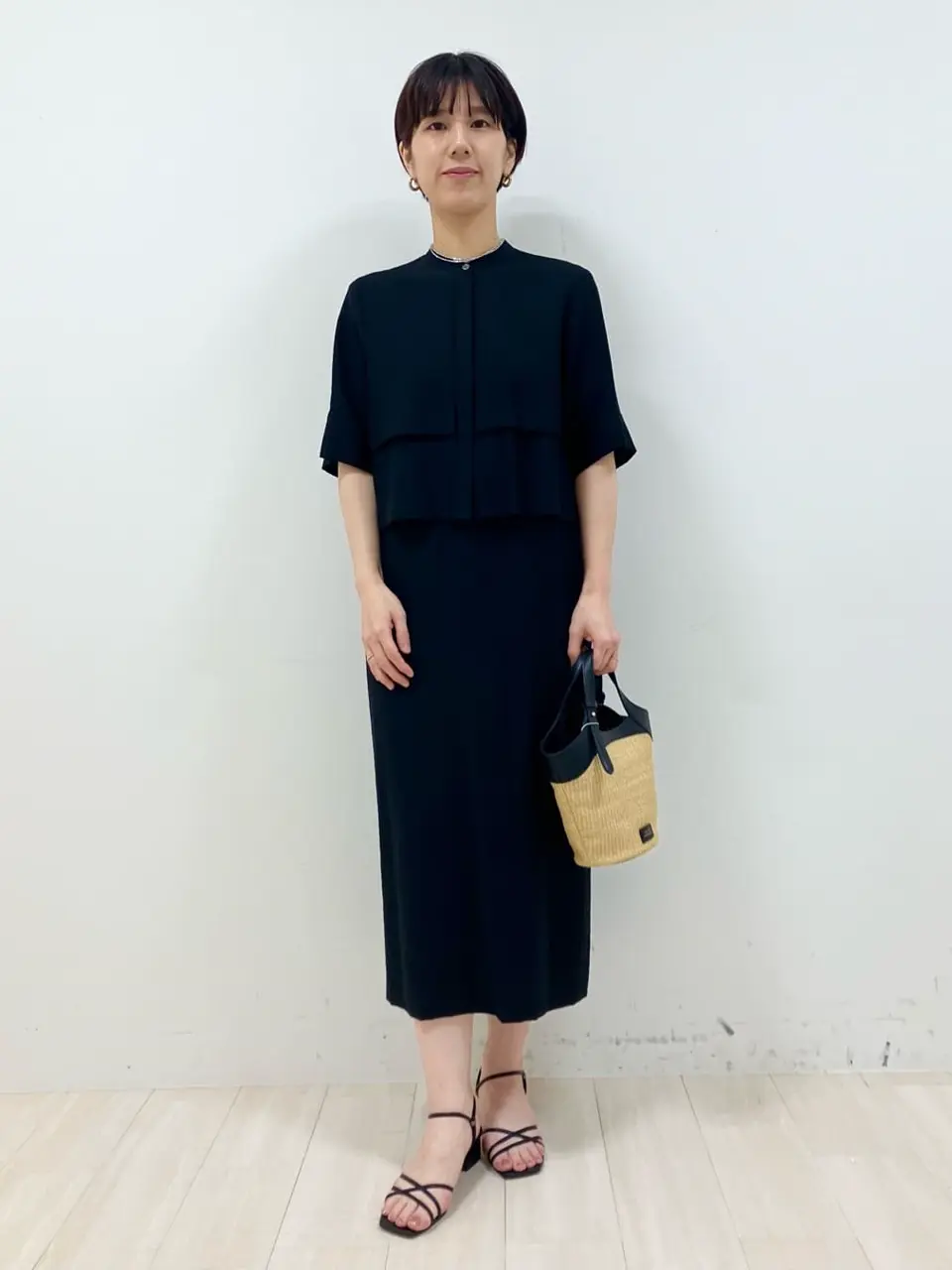 大きいサイズ＊ICB 接触冷感UV アムゼン 限定 ワンピース＊２３区自由区組曲 大きいサイズ＊ICB 接触冷感UV ラッフルスリーブワンピース