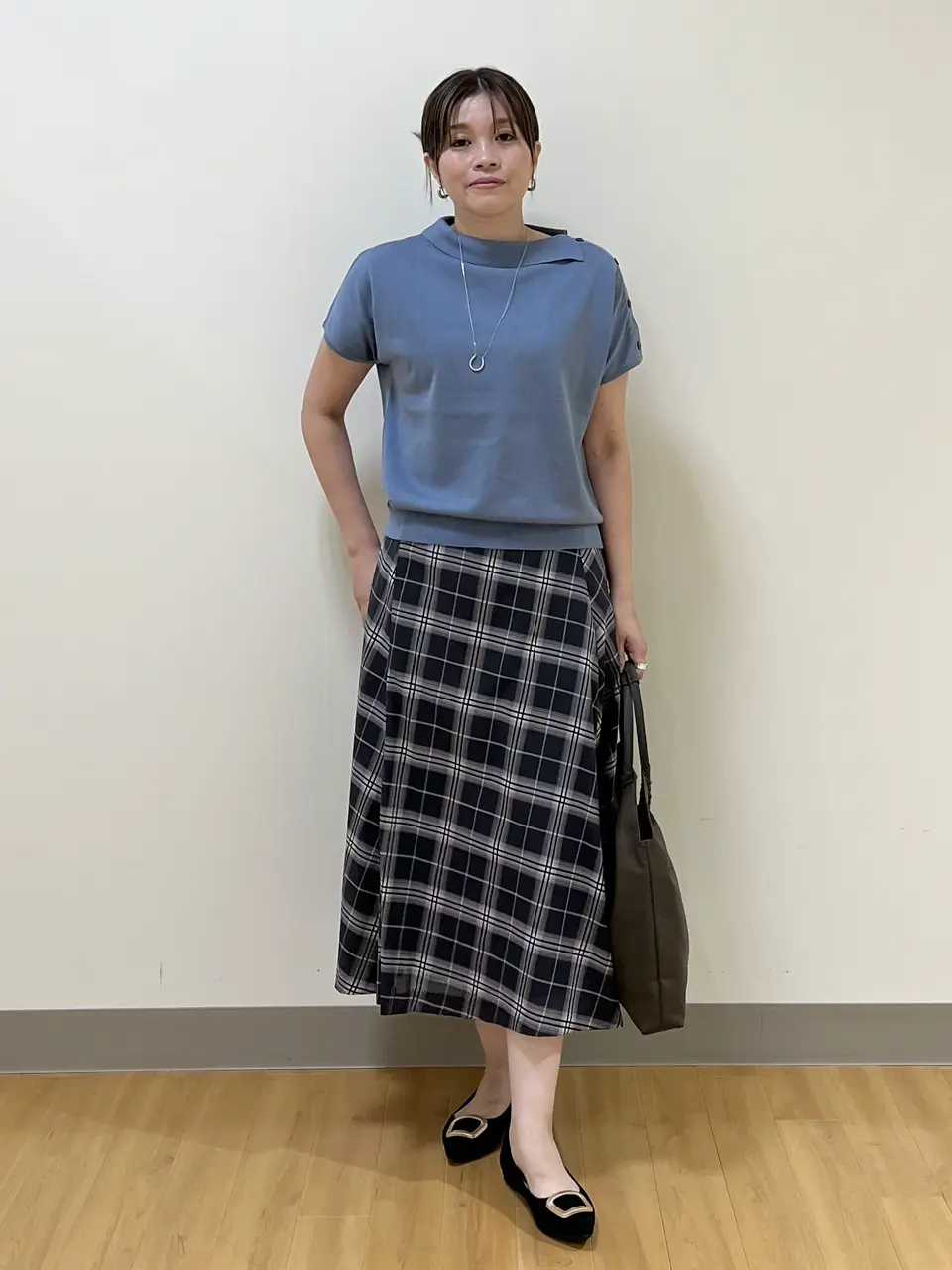 J.PRESS LADIES （Jプレス）スカート　新品 セール】 【洗える】シルクライクサテンドット スカート （ミニ