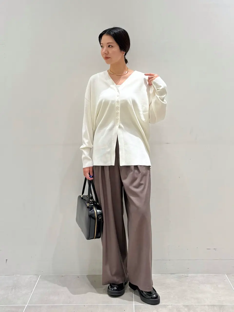 オンワード#Newans グレー フリル付きオールインワン オンワード#Newans グレー フリル付きオールインワン ラッフル