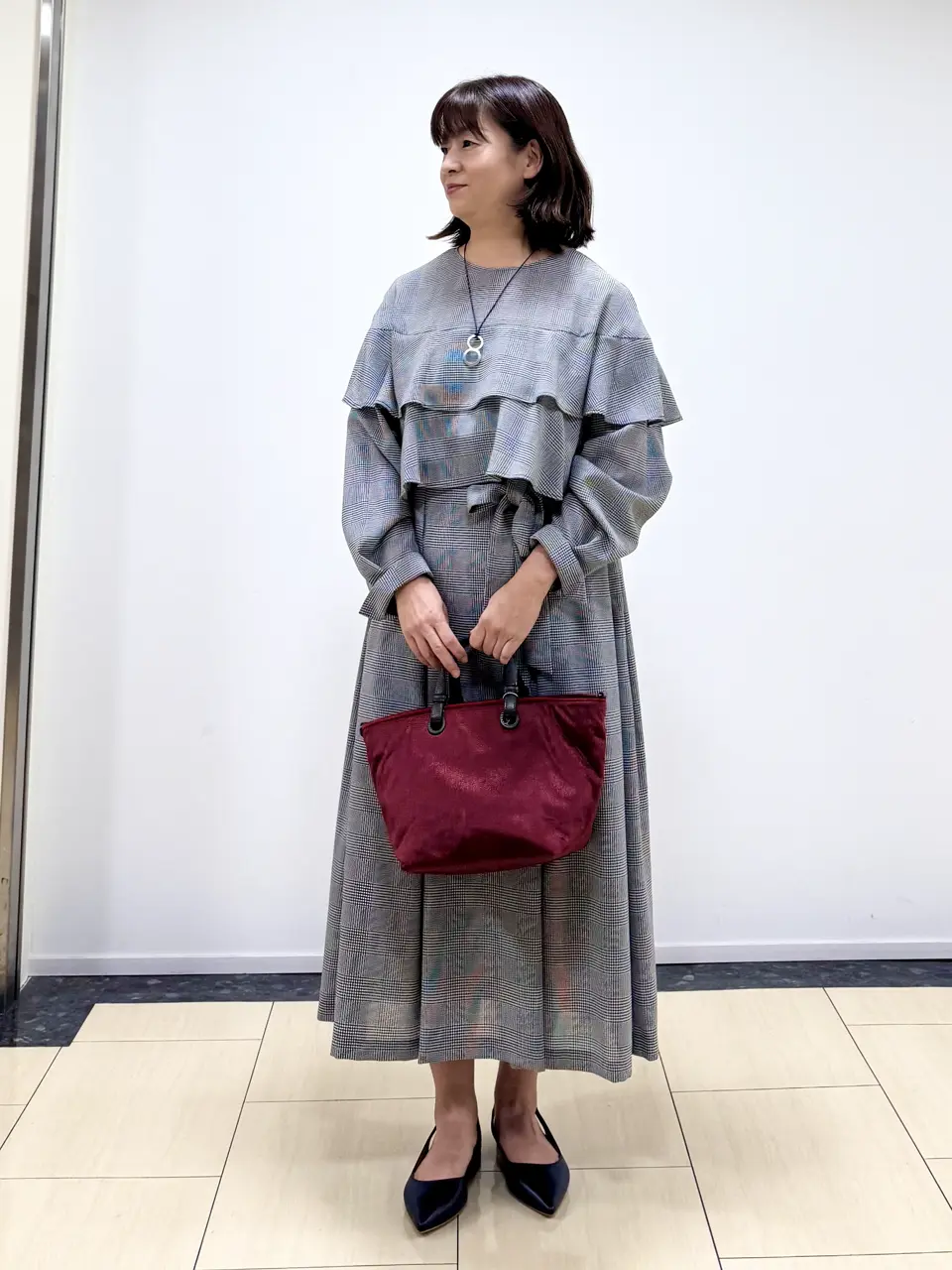 新品タグ付き　自由区　ロングプリーツスカート 黒 オンワード　大きいサイズ 新品タグ付き 自由区 ロングプリーツスカート 黒 オンワード