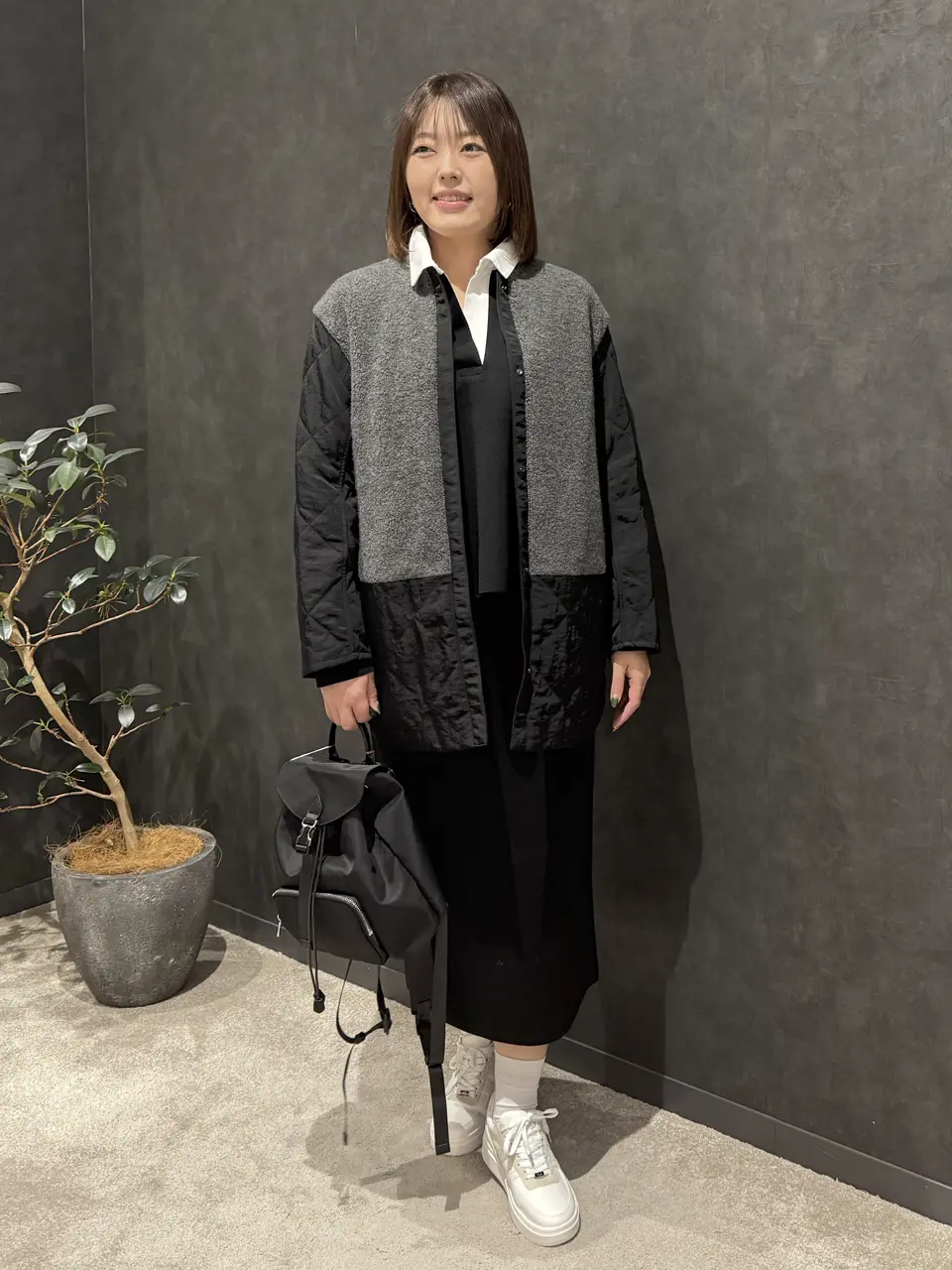 ICB L ジャケット（44号）＆スカート（46号）＆パンツ（46号） ギャザーポイントストレッチジャケット/日本製(テーラード