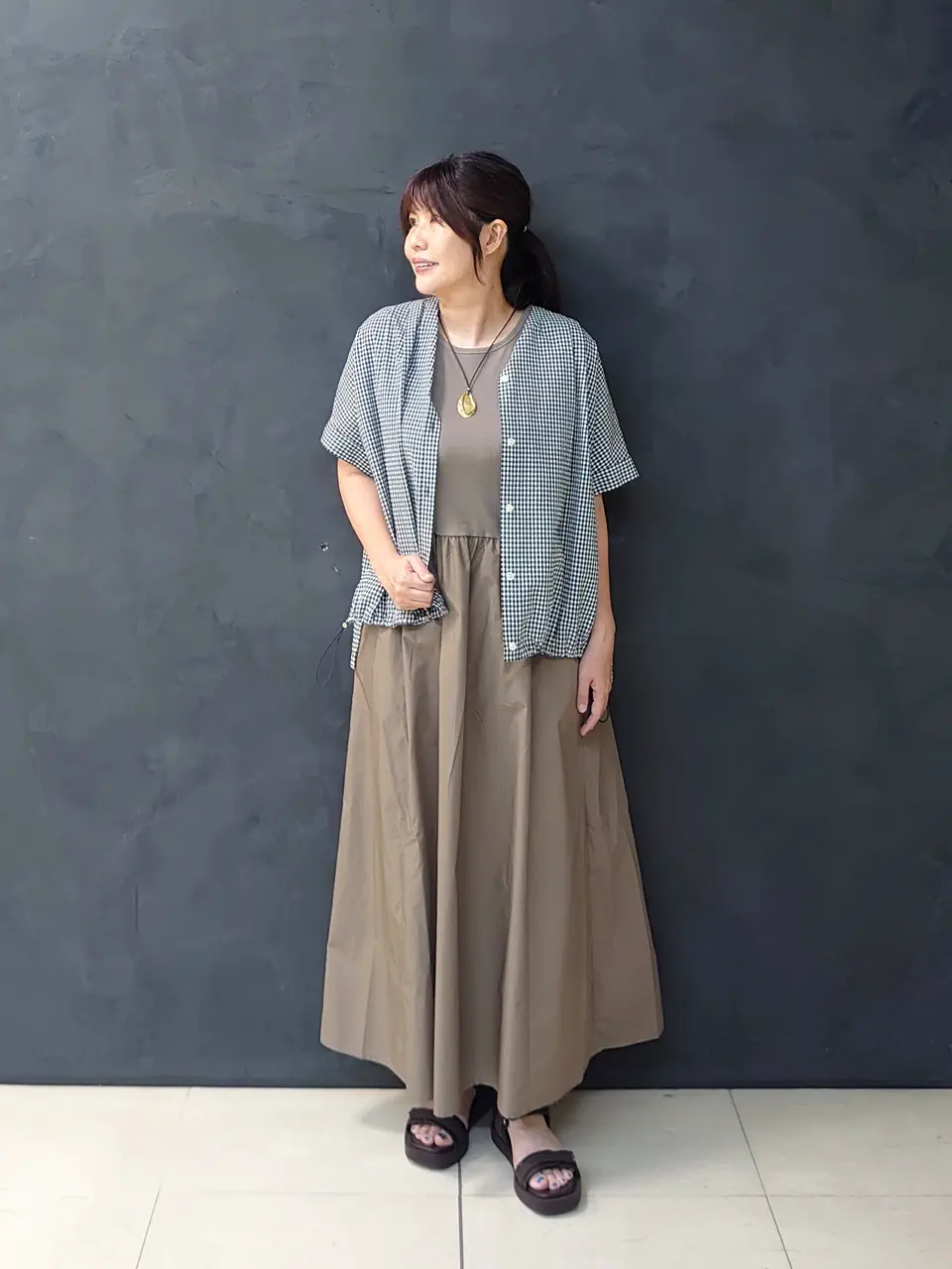 ONWARD CROSSET SELECT 森 コーディネート画像
