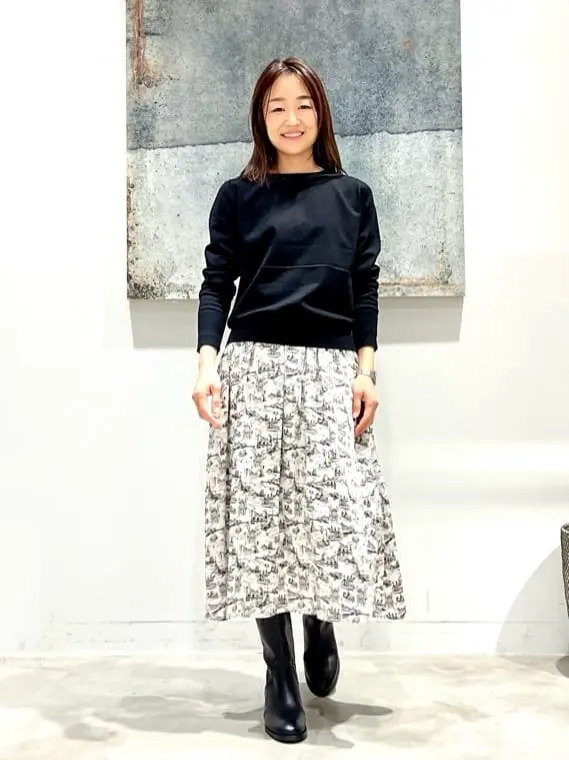 BEIGE, 24AW ボックスラップスカート 大きいサイズ オンワード樫山 2WAY/セットアップ対応】 サイドジップスカート(ロング・マキシ