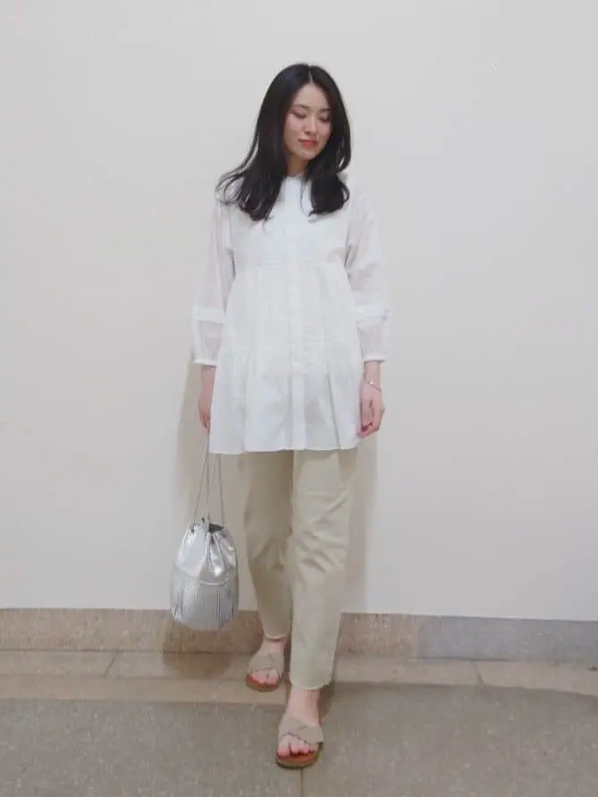  最上 コーディネート画像