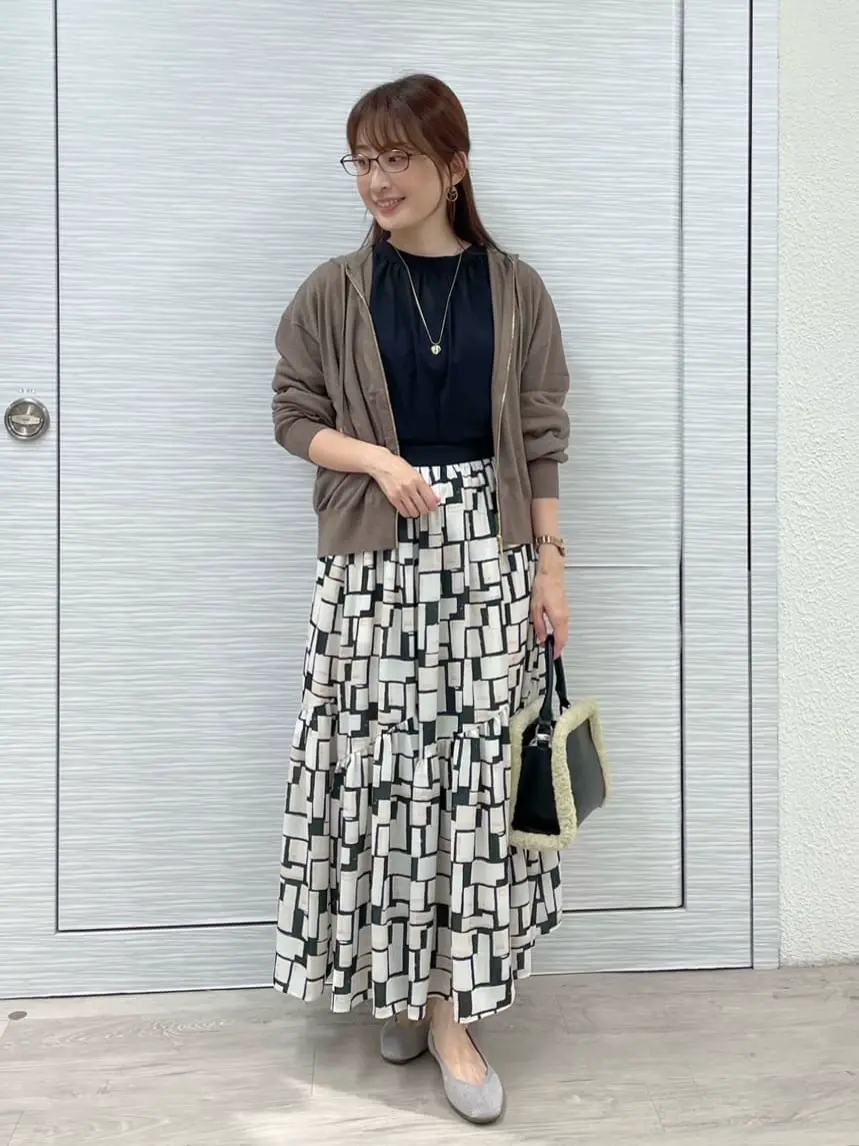 最終値下げ⭐️23区⭐️【洗える】コラージュプリント ティアードスカート 洗える】ARGENTIコラージュプリント ティアードスカート / 23区