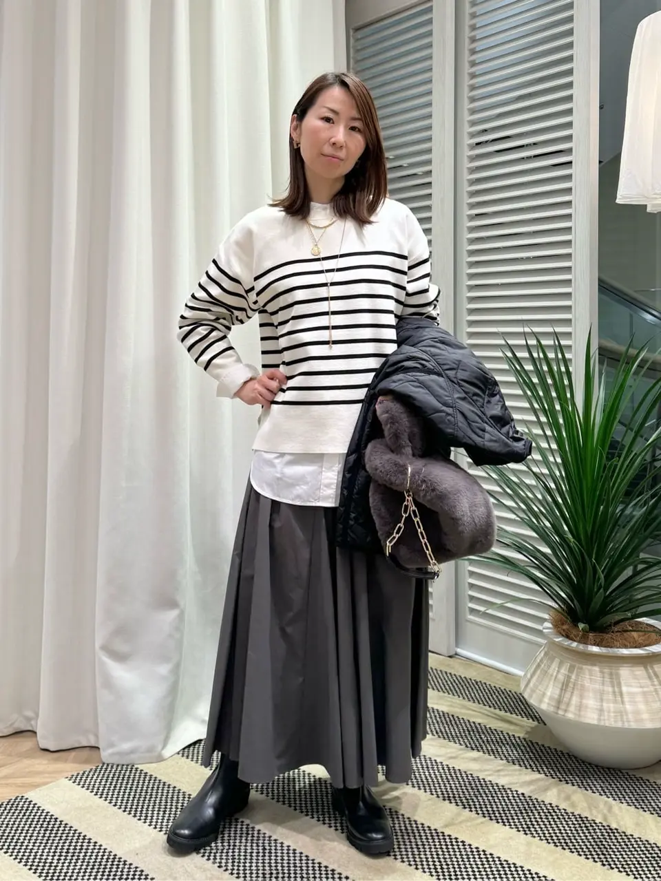 ONWARD CROSSET SELECT KURIYAMA コーディネート画像