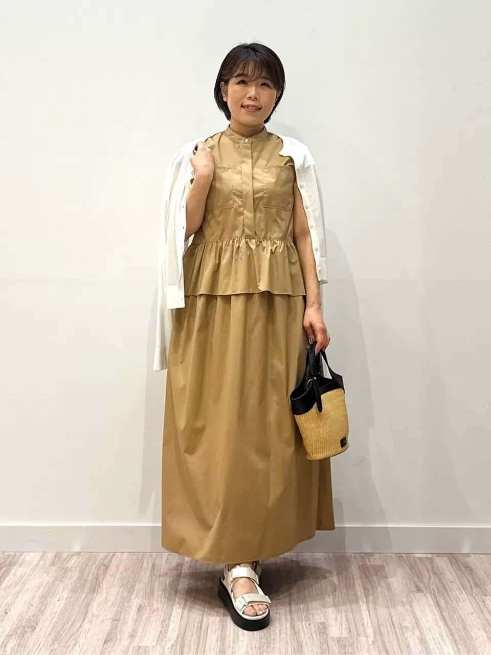 #Newans ハッシュニュアンス オンワード ロングシャツワンピース ピンク Newans ハッシュニュアンス オンワード ロングシャツワンピース