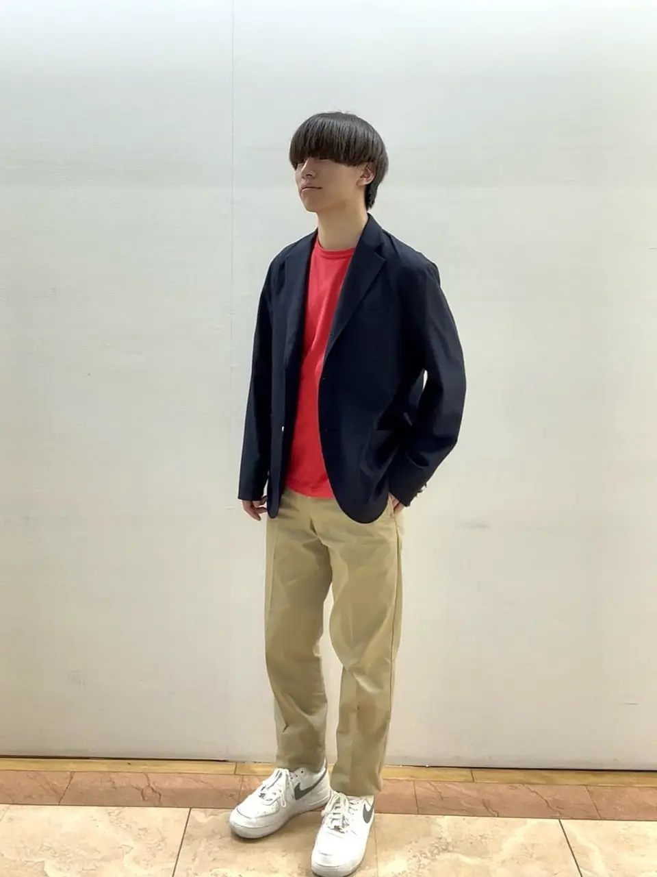 J.PRESS YORK STREET ワイドパンツ ネイビー フリーサイズ J.PRESS YORK STREET ジーンズ 「UNISEX」ワイドデニムパンツ