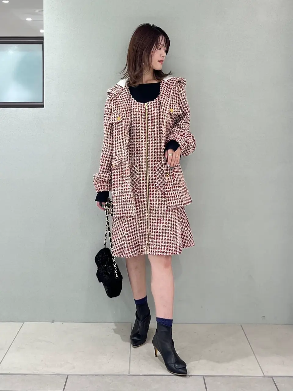 ツイードジップドレス / GRACE CONTINENTAL | ファッション通販