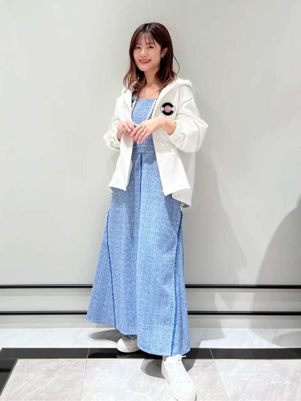 GRACE CONTINENTAL シャンブレーツイードジャンパースカート シャンブレーツイードジャンパースカート / GRACE CONTINENTAL