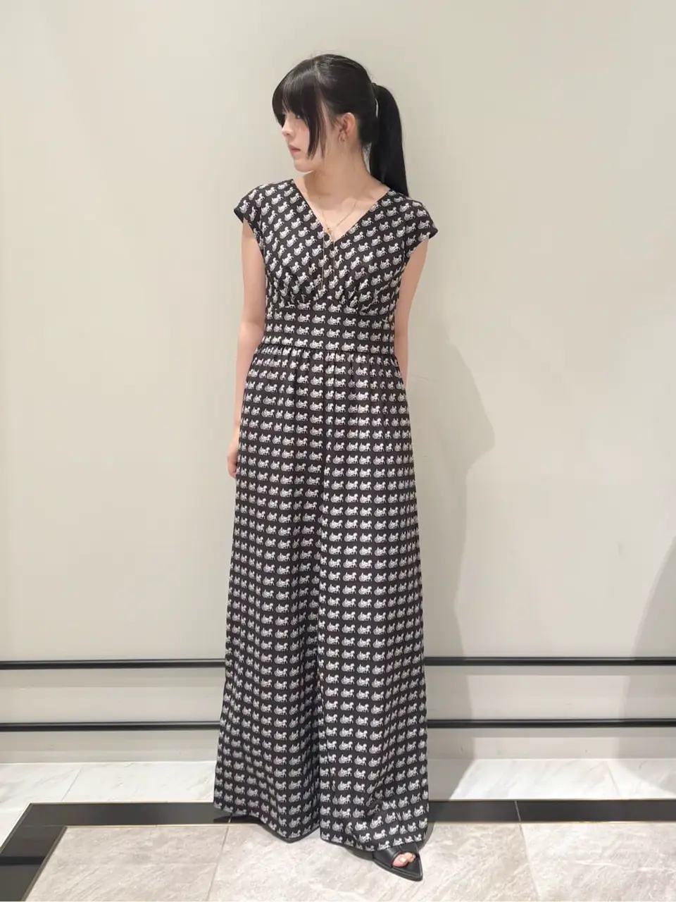 新品　GRACE CONTINENTAL ホースプリントサロペット ホースプリントサロペット / GRACE CONTINENTAL | GRACE