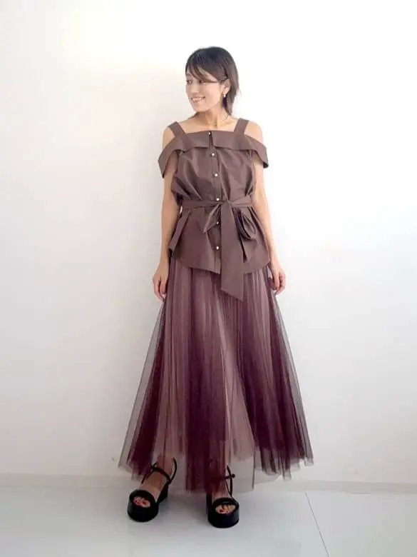 GRACE CONTINENTAL yukimi yonee コーディネート画像