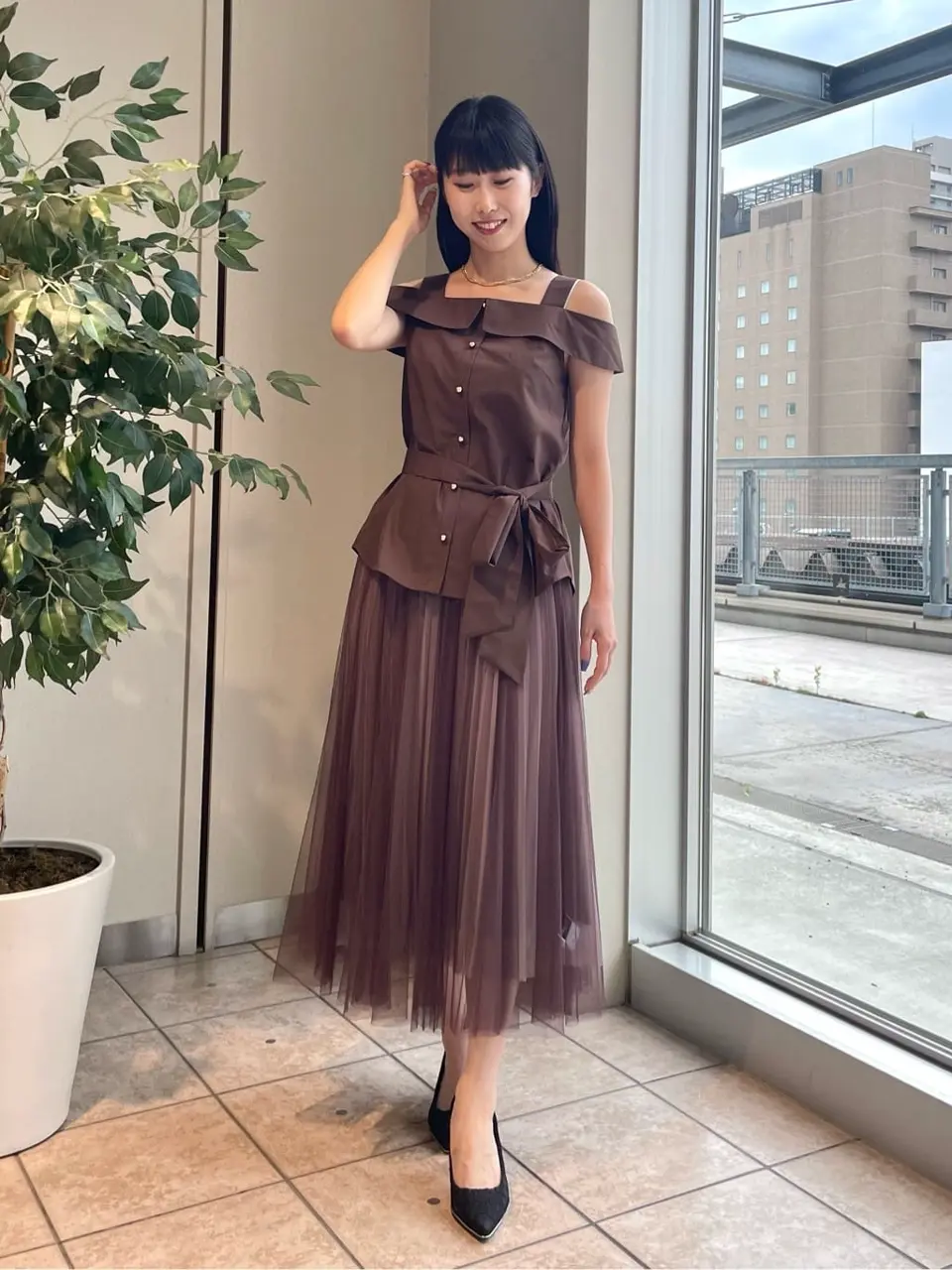 GRACE CONTINENTAL 端場　わかな コーディネート画像