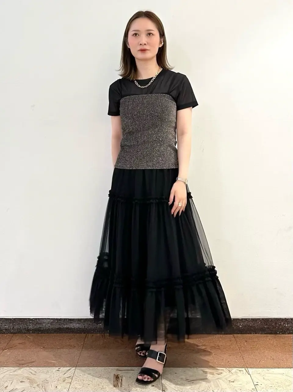 GRACE CONTINENTAL The Banquet Kogane. コーディネート画像