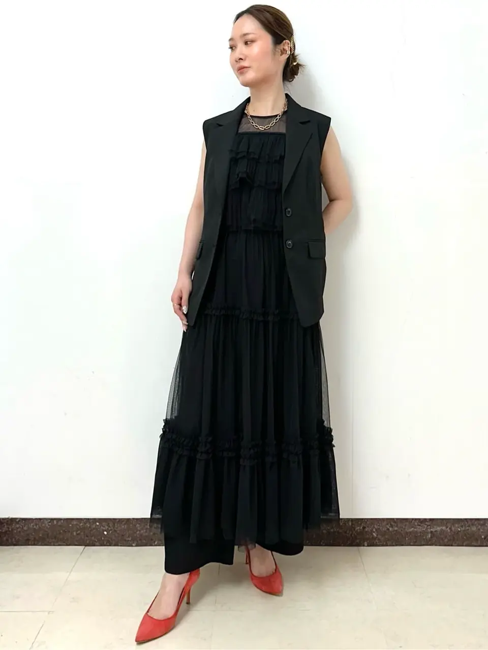 GRACE CONTINENTAL The Banquet Kogane. コーディネート画像