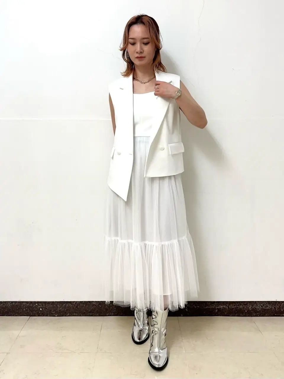 GRACE CONTINENTAL The Banquet Kogane. コーディネート画像