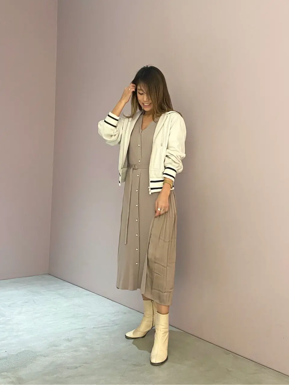 ORIGINATED IN GRACE CONTINENTAL yukimi yonee コーディネート画像