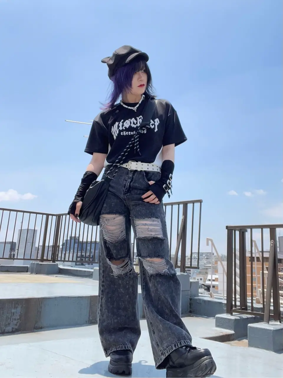 GENZERO 猫耳リボン00ss 銀灰色キャスケット